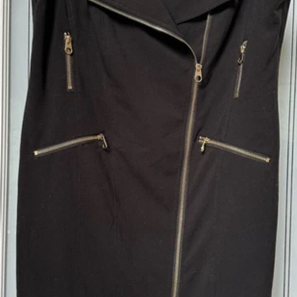 Calvin Klein Black Zipper Detail Dress New - Picture 2 of 6